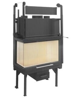 Teplovzdušná krbová vložka s bočním přikládáním AERON